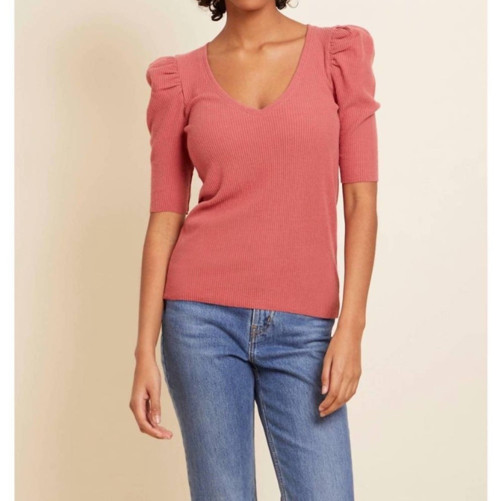 Nation LTD Nancy Puff Sleeve Sweater T-Shirt